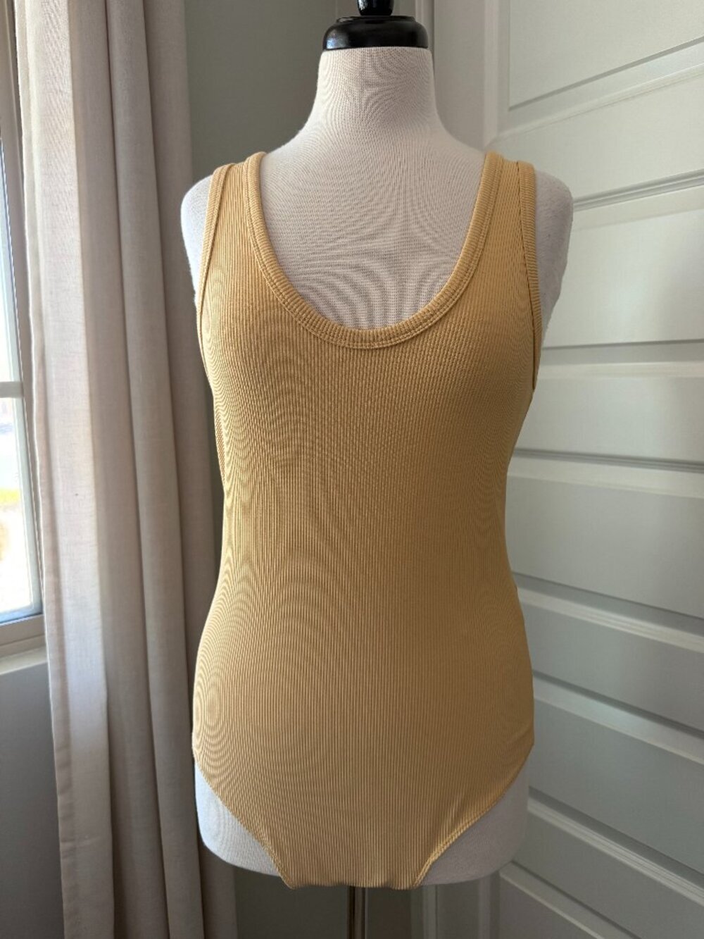 Abercrombie & Fitch "Soft A&F" Ribbed Scoopneck Bodysuit : Large